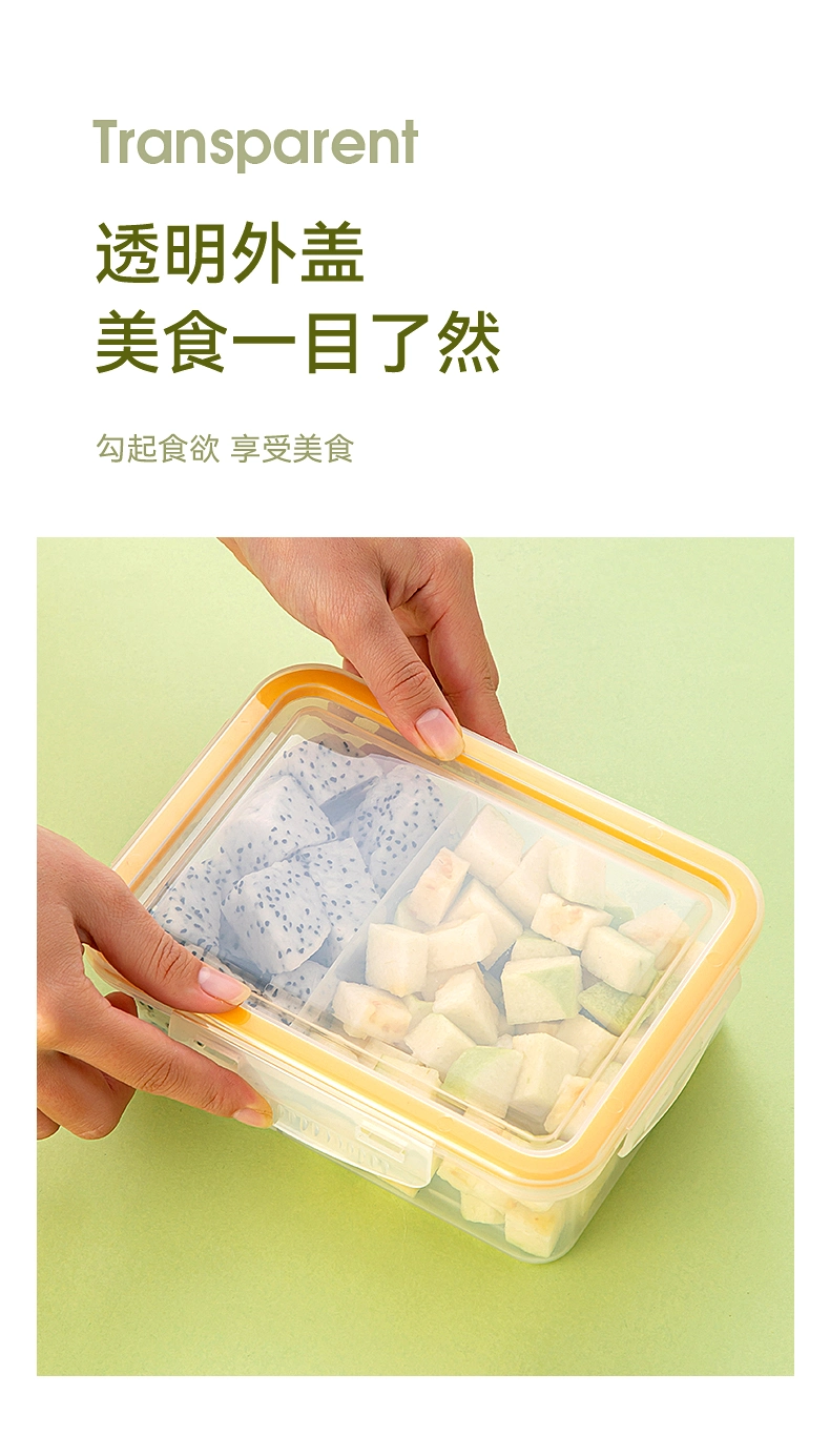 Food Preservation Bento Container Large Capacity Fruit Bento Box Fruit Compartment Crisper