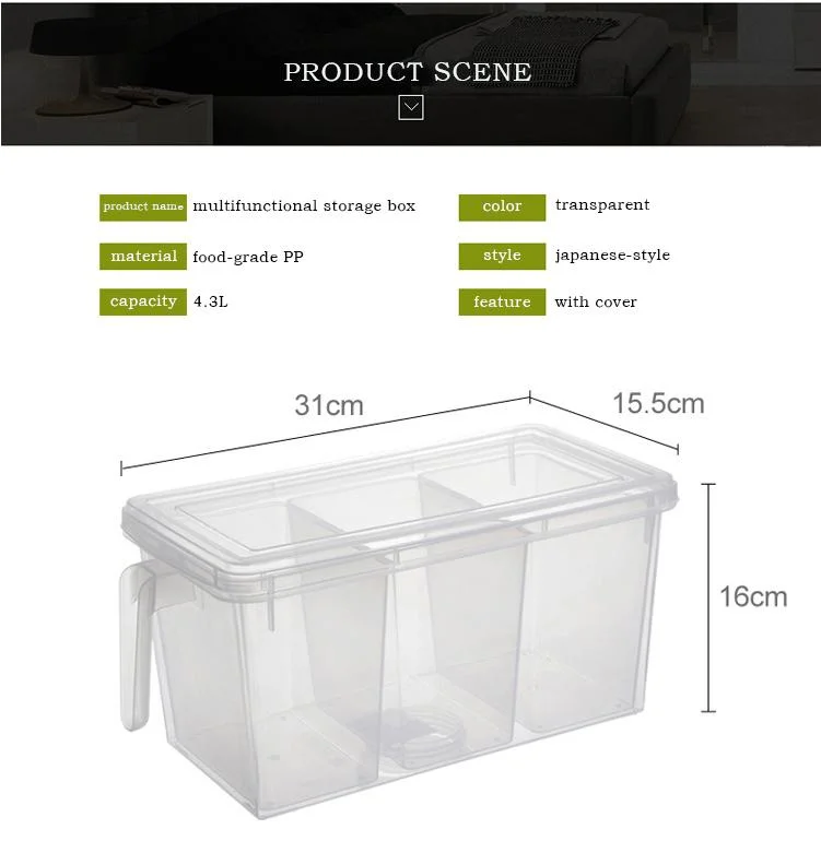 Cheap Customized Container Refrigerator Fresh-Keeping Storage Box Multifunction Food Crisper