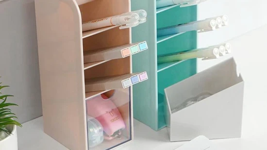 Lindo DIY360 Rotativo Transparente Cor Sólida Pincel de Maquiagem para Mesa Porta Caneta Armazenamento