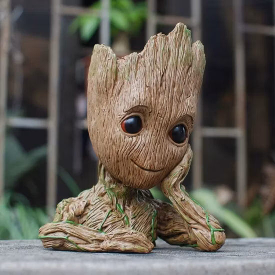Plantador Tree Man, porta-canetas Baby Groot