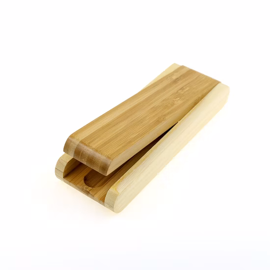 Venda imperdível caixa de caneta de madeira de bambu com logotipo personalizado porta-canetas
